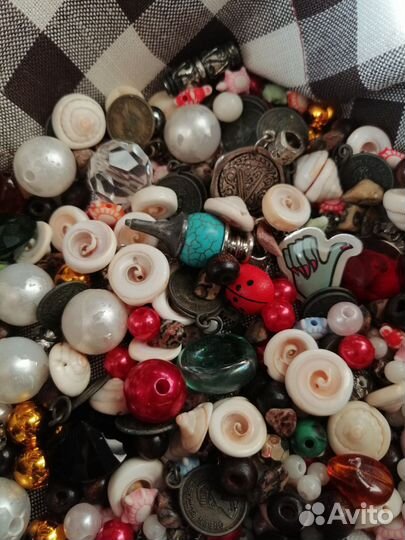 Бусинки, ракушки, подвески, для рукоделия