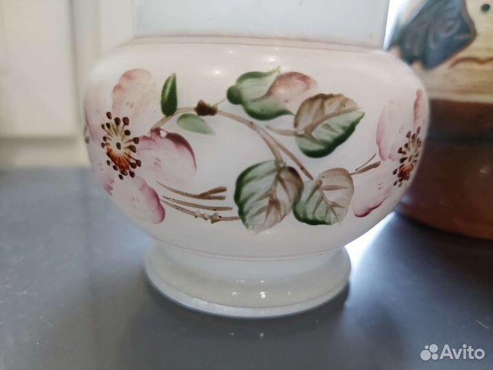 Ваза для цветов СССР молочное стекло