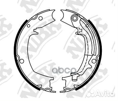 Колодки тормозные барабанные зад hyundai EL