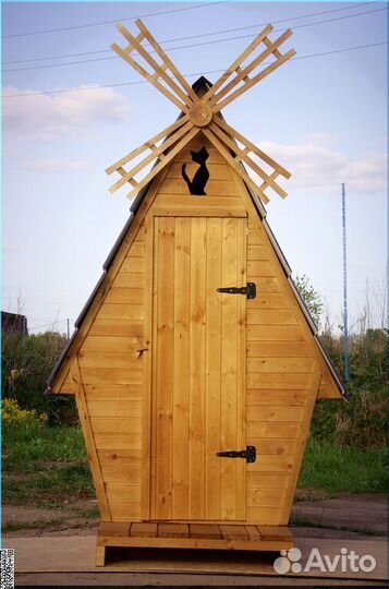 Дачный туалет деревянный WAT889