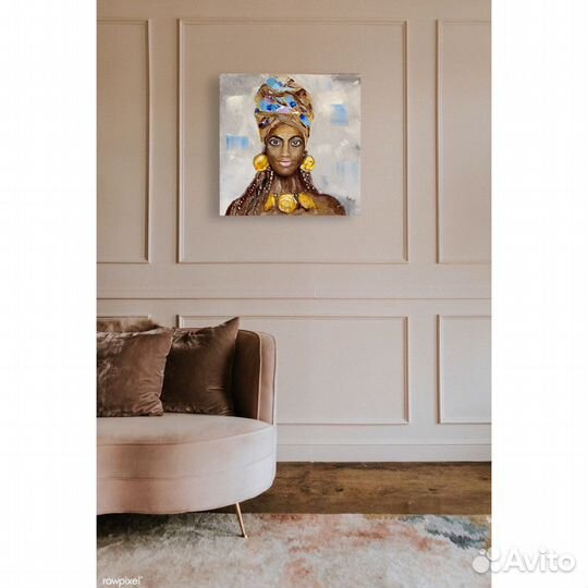 Картина масло/ холст Африканка