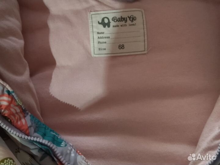 Комбинезон весна-осень для девочек, рост 68 см