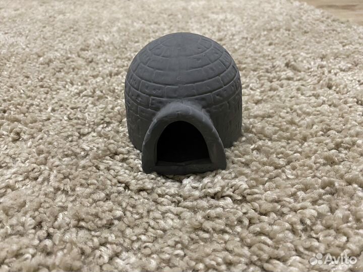 Домик для рептилий,серый и оранжевый