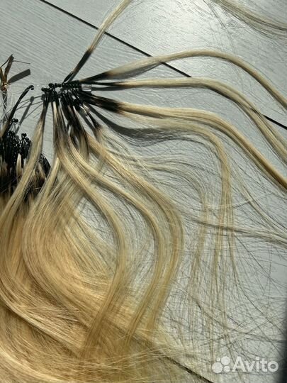 Волосы для наращивания блонд 45 см