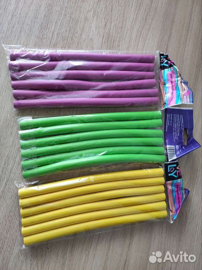 Бигуди папильотки 3 упаковки (18 штук)