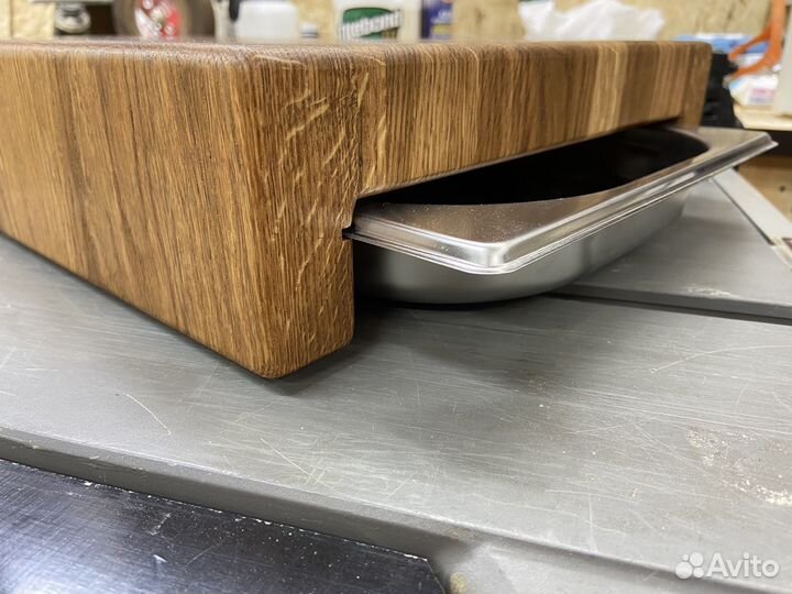 Торцевая разделочная доска с гастроемкостью