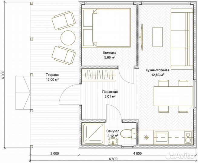 Модульный дом 40 кв.м. под ключ