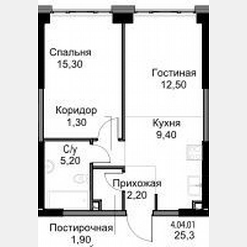 1-к. квартира, 47,8 м², 4/25 эт.