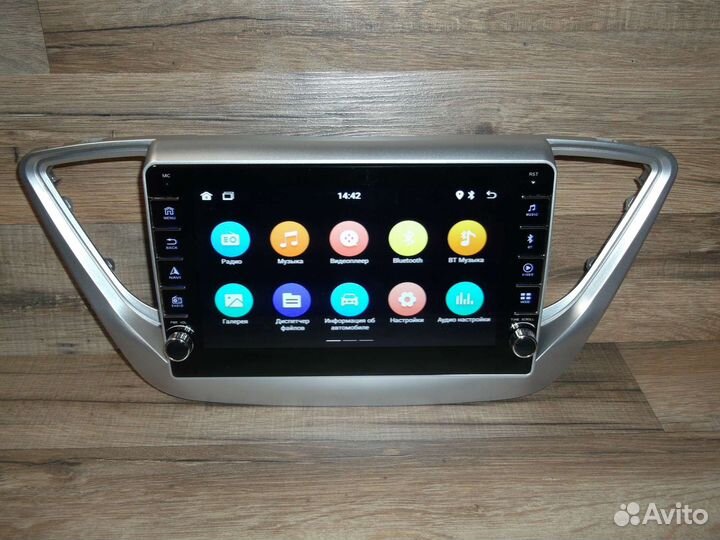Магнитола Hyundai Solaris Android с крутилками