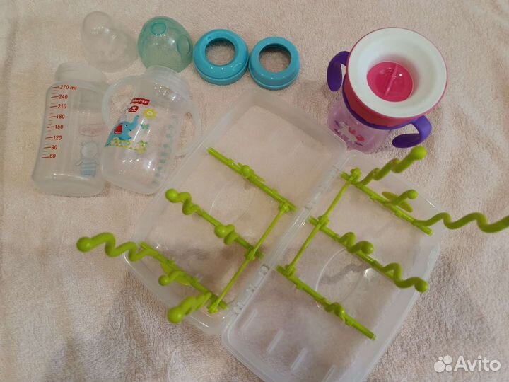 Сушилка для посуды, поильник, бутылочки, ниблер