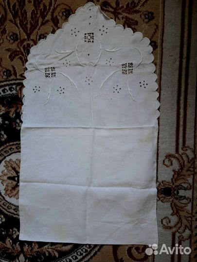 Старинная кружевная наволочка