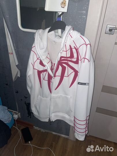 Зипка розово-белая человек паук