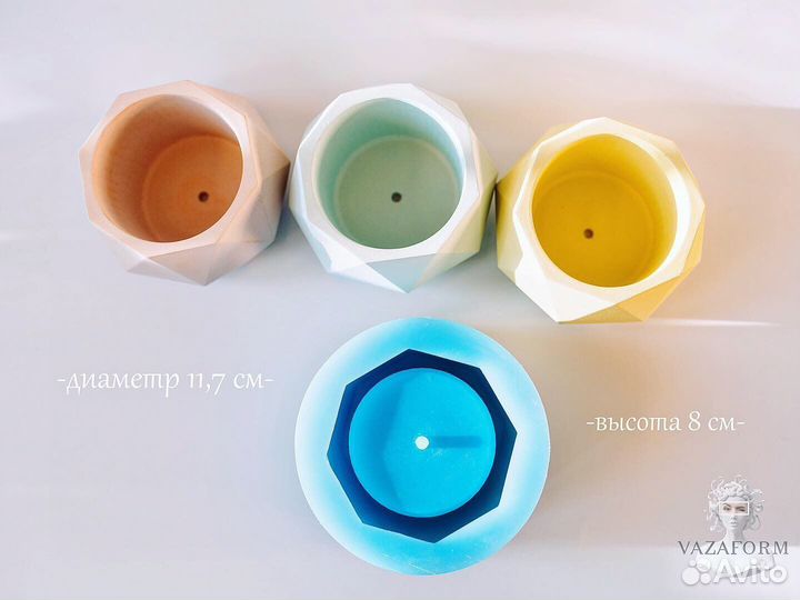 Силиконовая форма для гипса грани XL