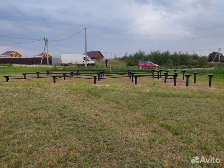 Монтаж винтовых свай 