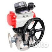 Кран шаровой DN.ru 316-316-ptfe Ду100 Ру16 полнопроходной, тип L, фланцевый, корпус - нержавеющая ст