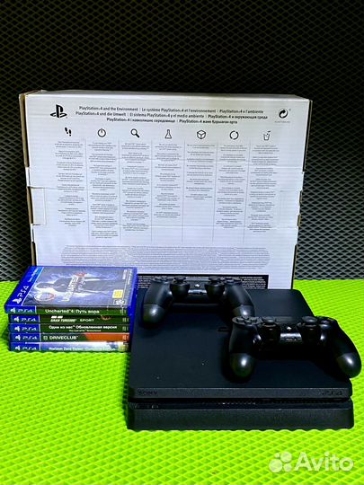 Sony PS4 slim 500GB 5 игр (комплект)