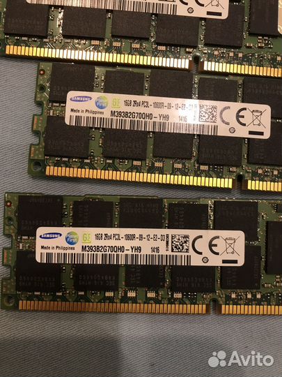 Серверная оперативная память ddr3l samsung 16gb