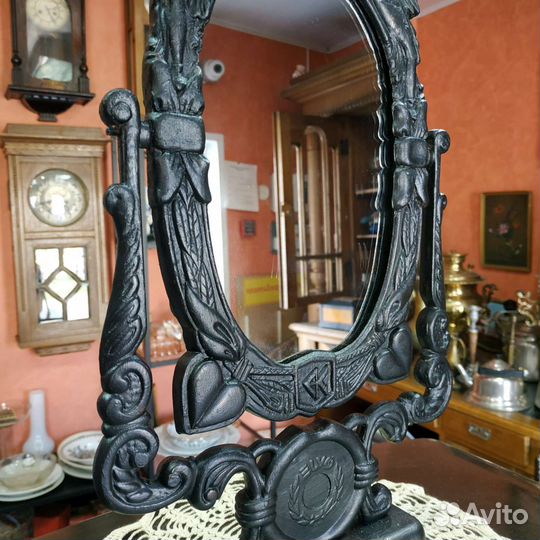 Шикарное старинное псише Зеркало Амуры