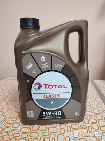 Масло синтетическое total classic 9 5w30, 5л