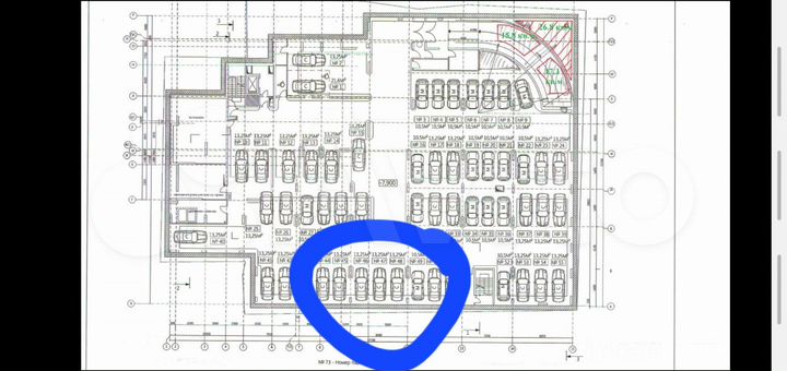 Машиноместо, 13 м²