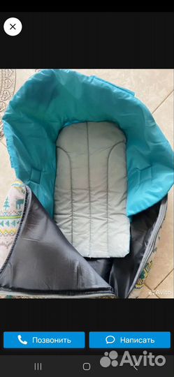 Матрас на санки с чехлом для ног