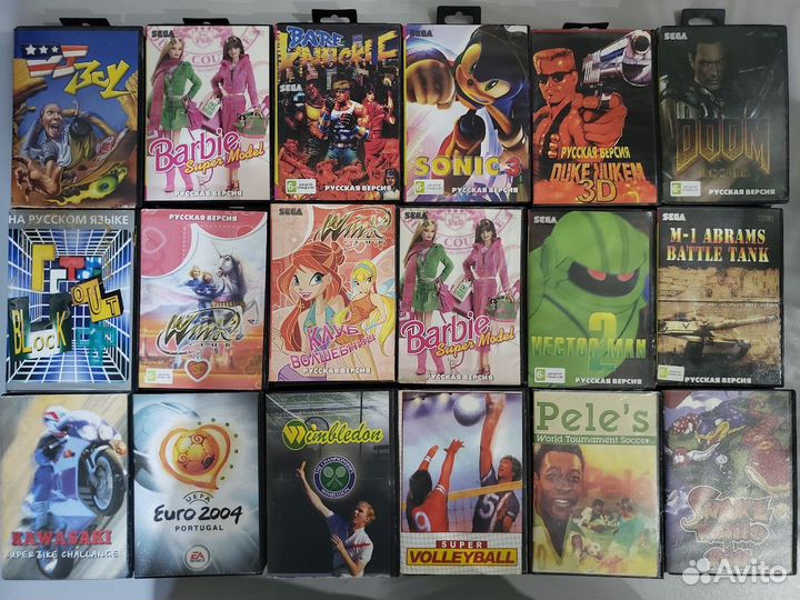 Sega megadrive, сега - картриджи, кассеты