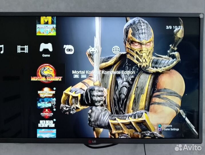 Sony PS3 slim 320gb прошитая