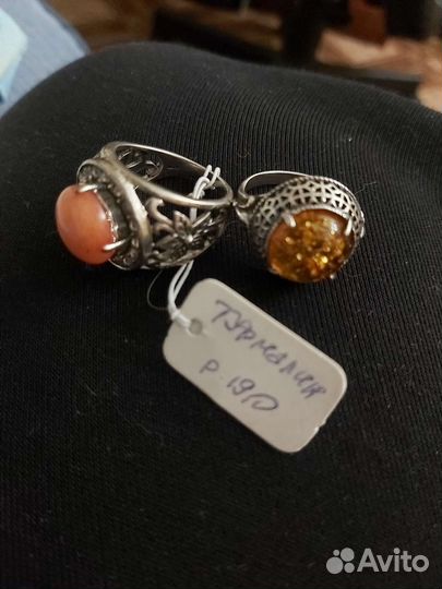 Кольца с натуральными камнями