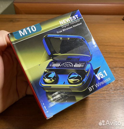 Беспроводные наушники + повербанк новые