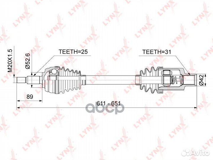 Привод в сборе R CD1022 lynxauto