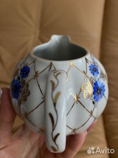 Сахарница и молочник лфз золотая сеточка Васильки