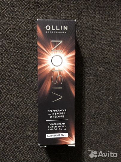 Краска для ресниц и бровей ollin коричневая