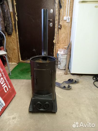 Печь для казана с трубой