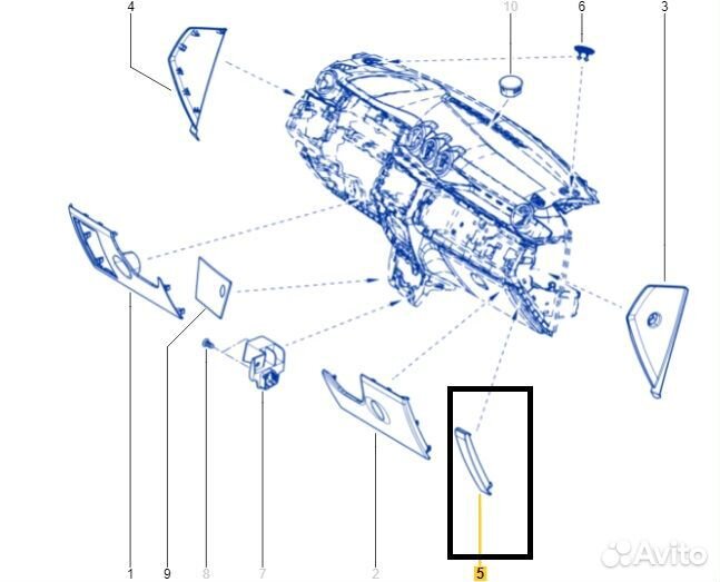 Декоративная накладка на торпедо Renault Duster