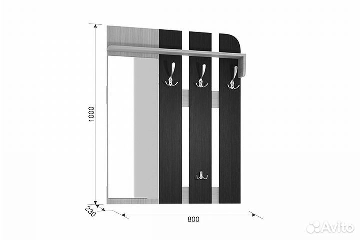 Вешалка настенная 