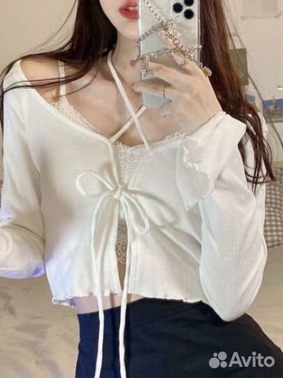 Кофта на завязках y2k