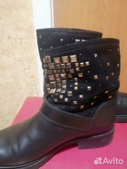 Ботинки полусапоги женские зимние натуральная кожа