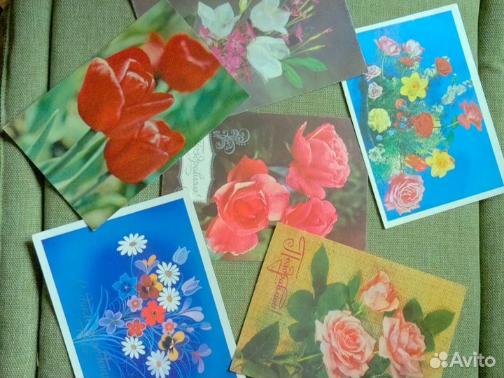 С Днем рождения и Поздравляю открытки 70-е СССР