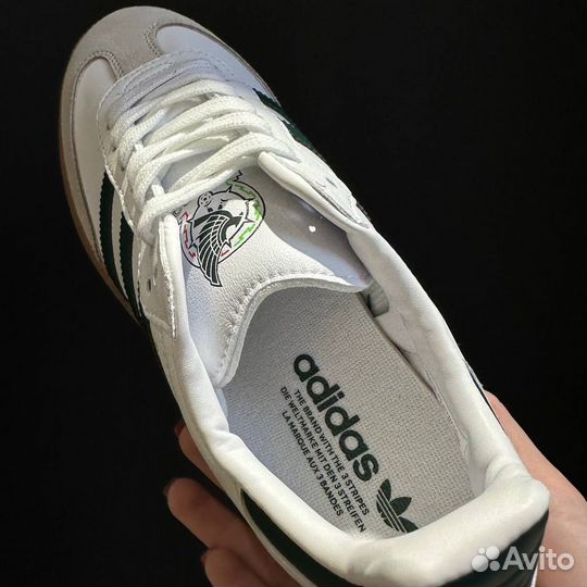 Adidas Samba White Green Vegan