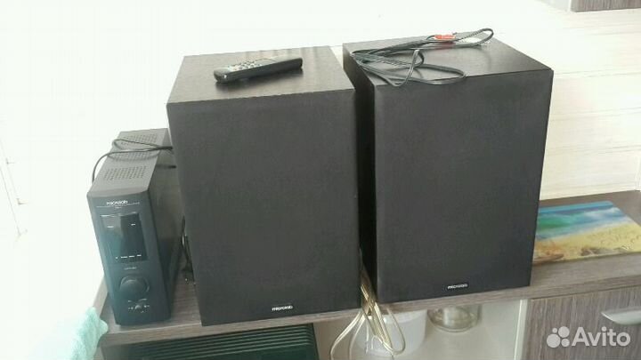 Колонки, усилитель, пульт ду