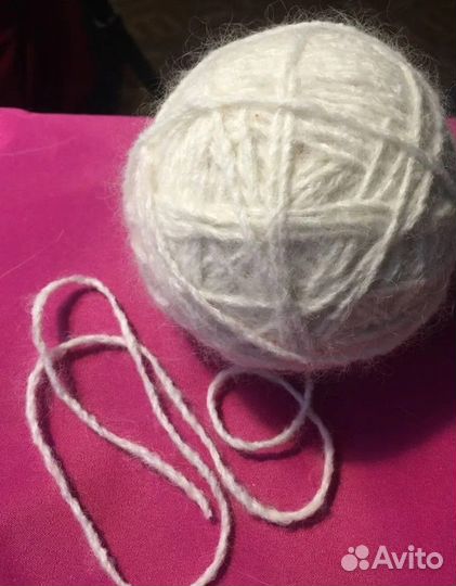 Пряжа из шерсти и пуха самоедской лайки