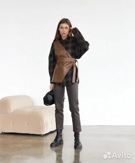 Жилет женский на 1 плечо / пояс ассиметричный L