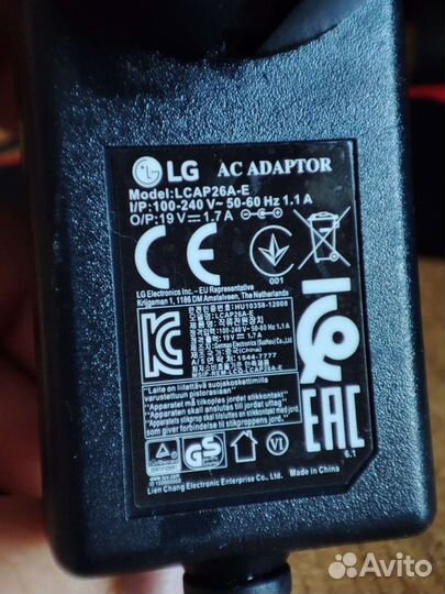 Блок питания lg 24MP59G-P и подставка