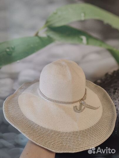 Шляпа женская пляжная с широкими полями