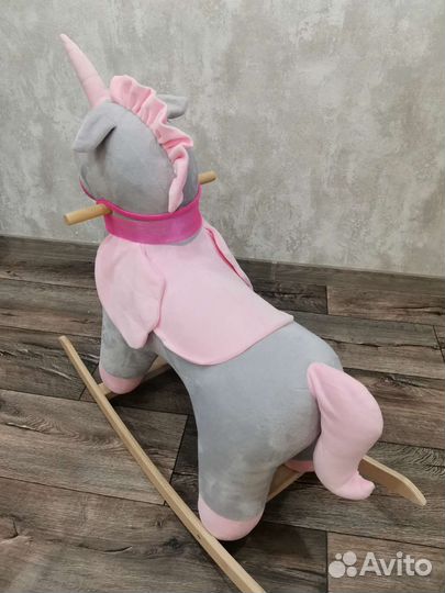 Детская качалка лошадка единорог