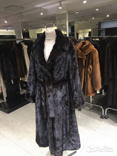 Шуба норковая с английским воротником 54 56