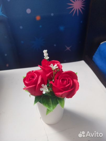 Букет из мыльных роз