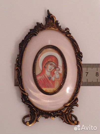 Рамка серебро эмаль гильоше