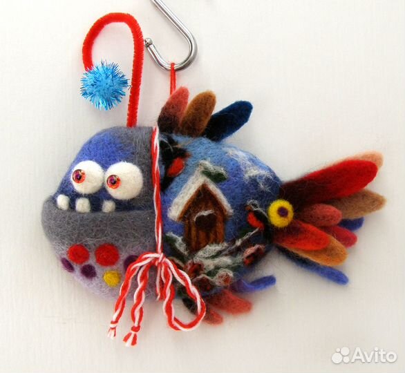 Валяная игрушка рыбка