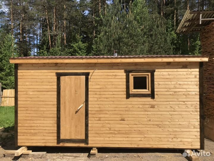 Мобильная баня каркасная 5 на 2,3